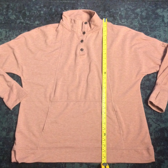 Cuddl Duds 2X Women's Cozy Henley Mock Neck Top Sweatshirt Pink - Picture 10 of 11